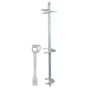 Ancrage de terre multi-hélice à arbre rond